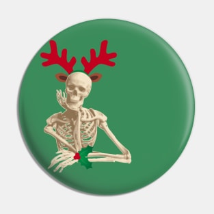 christmas reindeer skeleton Pin