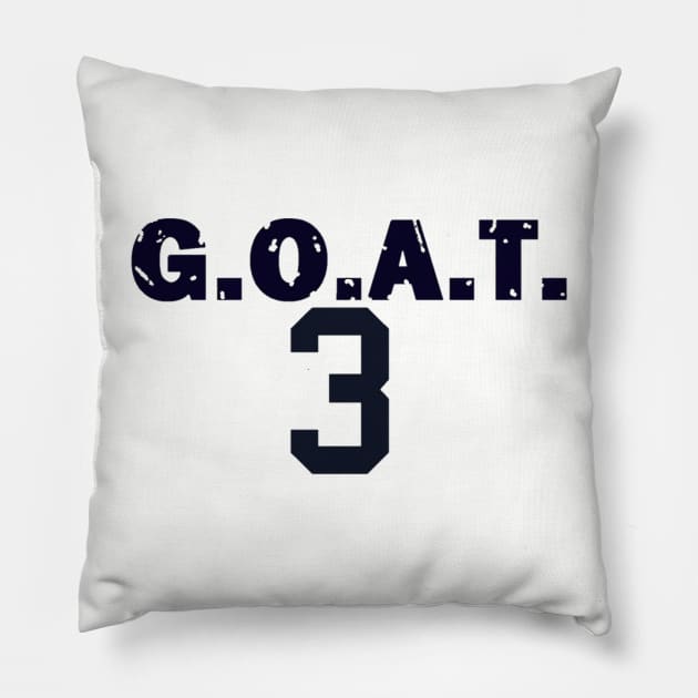 Babe Ruth G.O.A.T. Design Pillow by Bleeding Yankee Blue