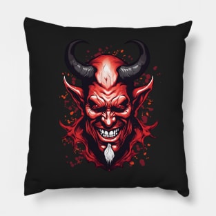 Cheerful Devil: A Splash of Mischief Pillow