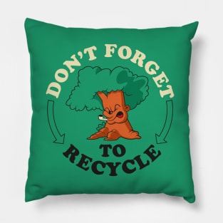 Don't forget to recycle Pillow