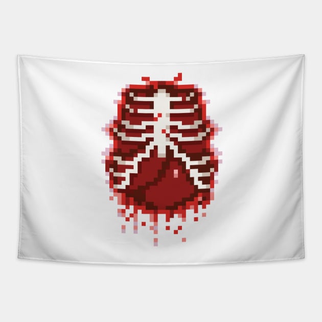 Pixel Guts Tapestry by demonigote