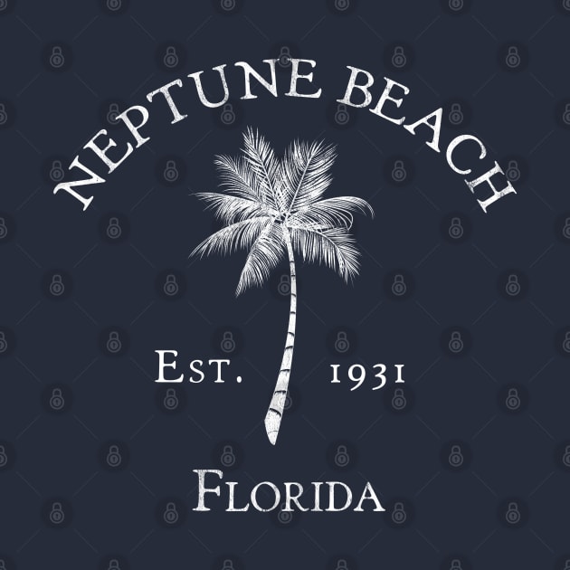 Neptune Beach Florida Vintage Palm by TGKelly