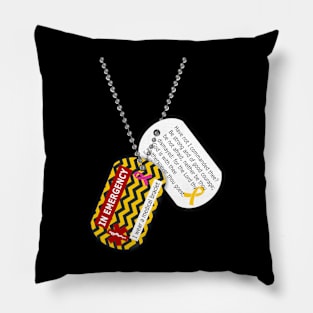 dog tags medical id Pillow