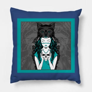 Indigenous Native American WOman. Pillow