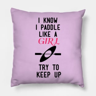 Canoe Kayak Girl Power Pillow