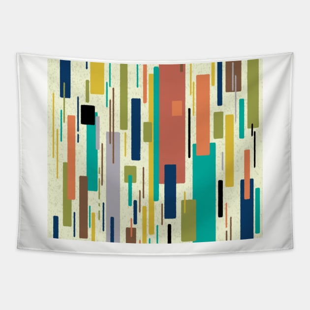 Color Blocks Mid Century Modern Minimalist design Tapestry by goodwordsco