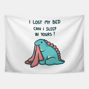 Stegosaurus with blanket, Chuck, dinosaur, dino Tapestry