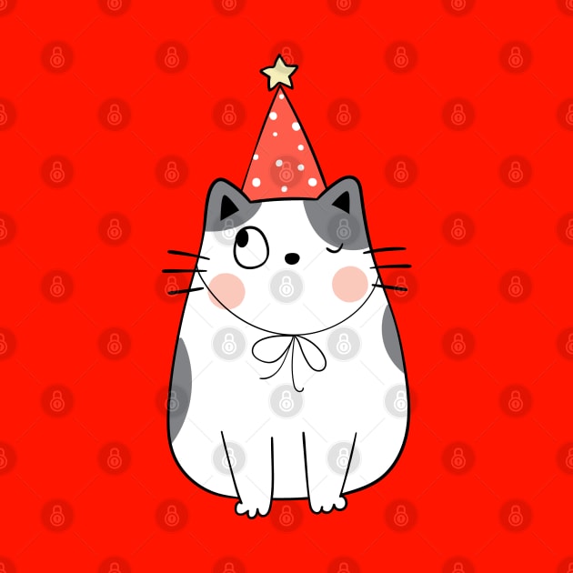 Merry Catmas - Cute Christmas Cat by Pop Cult Store