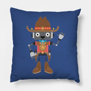 waving robot2 Pillow