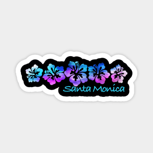 Santa Monica Tropical Flower Design Vacation Beach Magnet