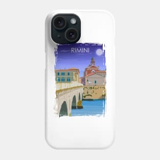 Rimini Italy Vintage Minimal Retro Italian Travel Poster Phone Case