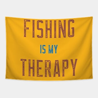 Fishing Is My Therapy Angler Fishing Tapestry