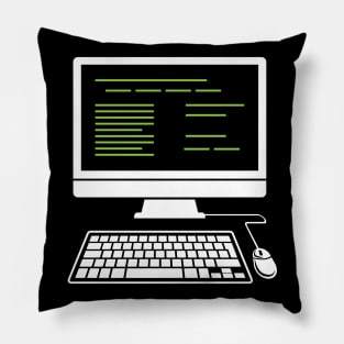 Desktop Computer Coder - Funny Programming Pillow