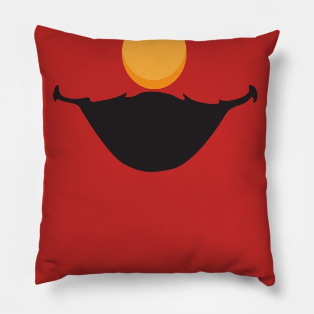 Smiling Red Friend (for face mask) Pillow by CKline