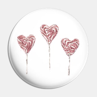 Heart-shaped Lollipops Pin