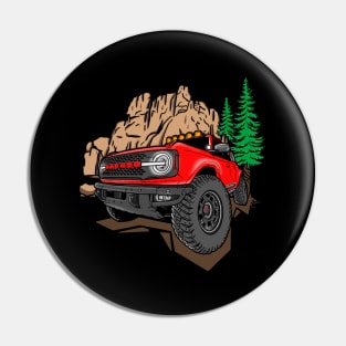 Ford Bronco Design - Red Bronco Pin