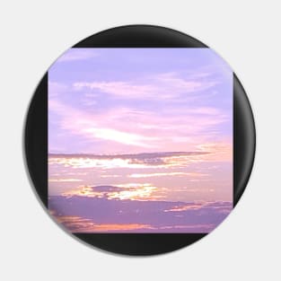 Cloudy pink sunset sky Pin