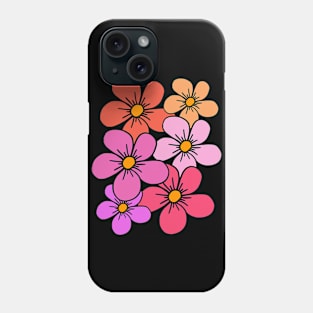 colorful blooming flower, blooms, floral pattern Phone Case