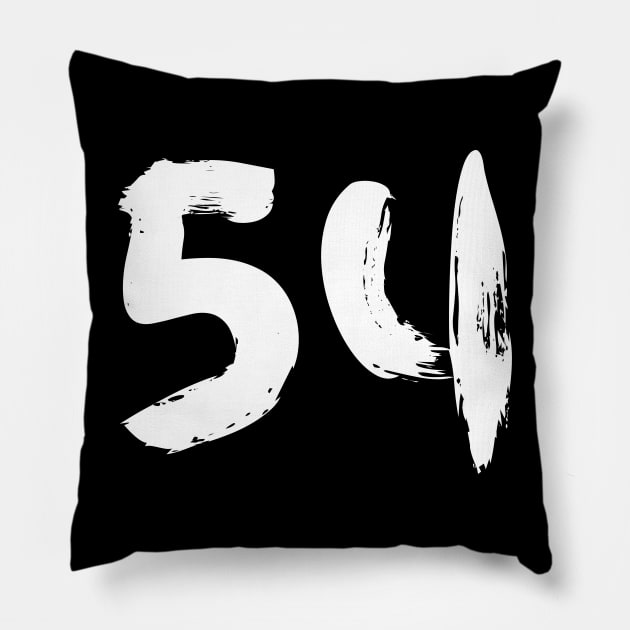 Number 54 Pillow by Erena Samohai