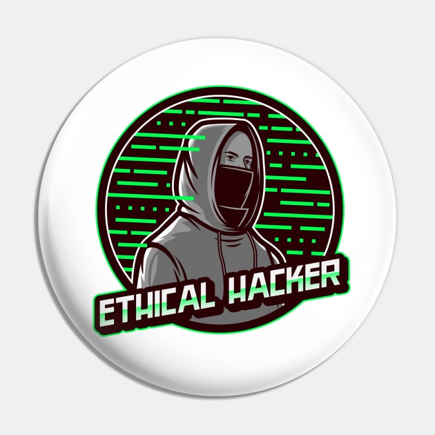 Cyber security - Ethical Hacker Pin by Cyber Club Tees