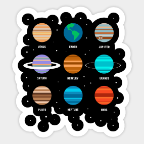 Planets Stickers Teepublic