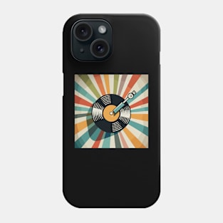 retro vinyl record player Phone Case