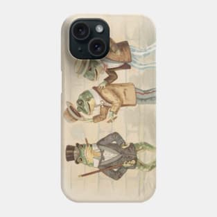 Old Fashioned Gentlemen Frogs Phone Case