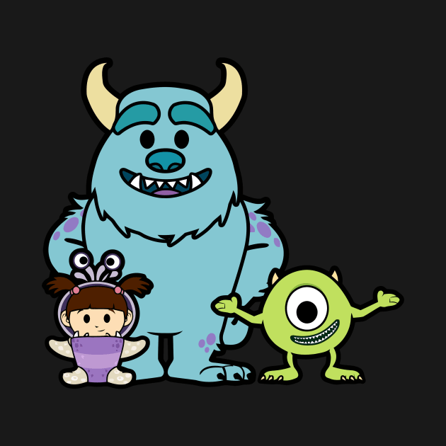 Monster Inc Group Chibi by untitleddada