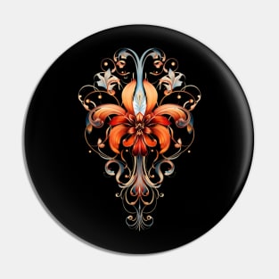 Ornamental Lily Design Pin