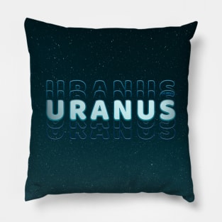 Typograph Planet Uranus: the Ice Giant V02 Pillow