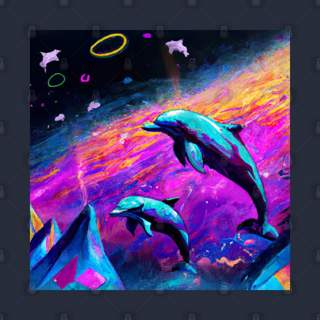 Cosmic Dolphins in the Ocean of Universe by AngelsWhisper