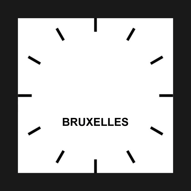 brussels time zone wall clock by ghjura