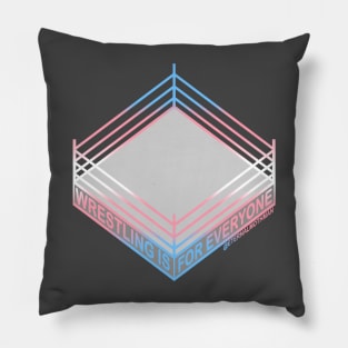 "Wrestling is for Everyone" Trans Transgender Pride Flag Pillow