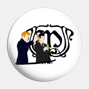 klaus and elijah party with balcony mikaelson crest the originals Pin