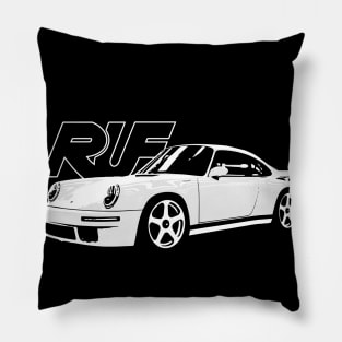 Ruf 911 SCR CTR high performance sports car German automobile YELLOW BIRD Pillow