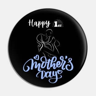 Mother's Day First New Mom Baby Boy Pin