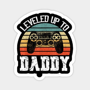 New Dad Fathers Day Leveled Up To Daddy Magnet