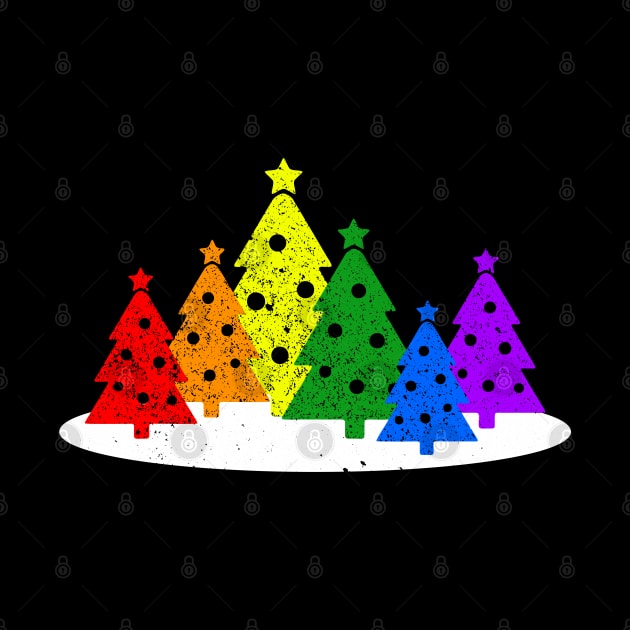 Gay Pride Christmas Trees by Muzehack