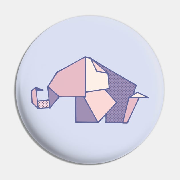 Origami Elephant Pin by MonoFishTank