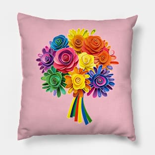 Rainbow Pride Bouquet Pillow