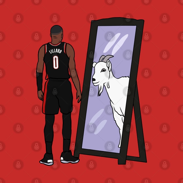 Damian Lillard Mirror GOAT by rattraptees