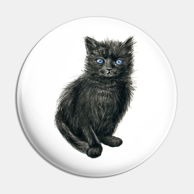 Black kitten Pin by katerinamk