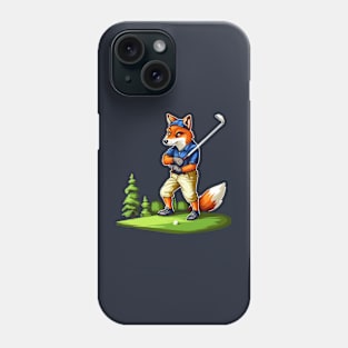 fox playing golf Phone Case