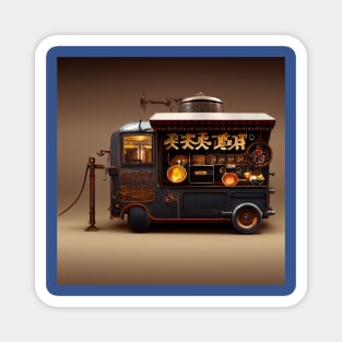 Steampunk Tokyo Ramen Food Truck Magnet