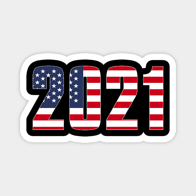 2021 Funny New Years Veteran Soldier USA Flag Gift Magnet by Hasibit