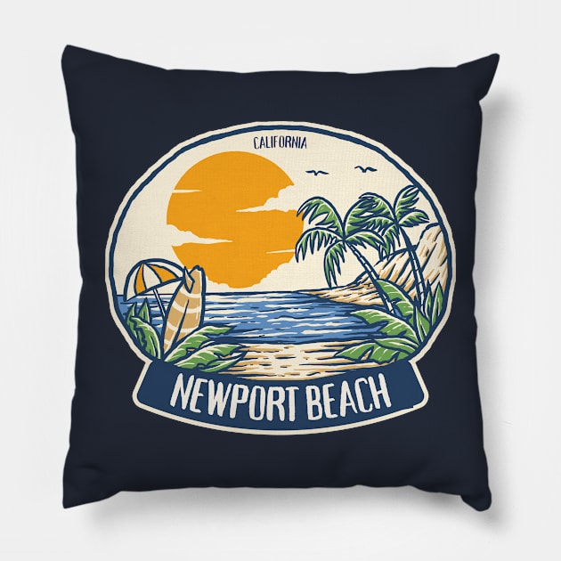 Newport Beach California Pillow by soulfulprintss8