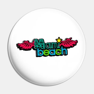 miami beach t-shirt Pin