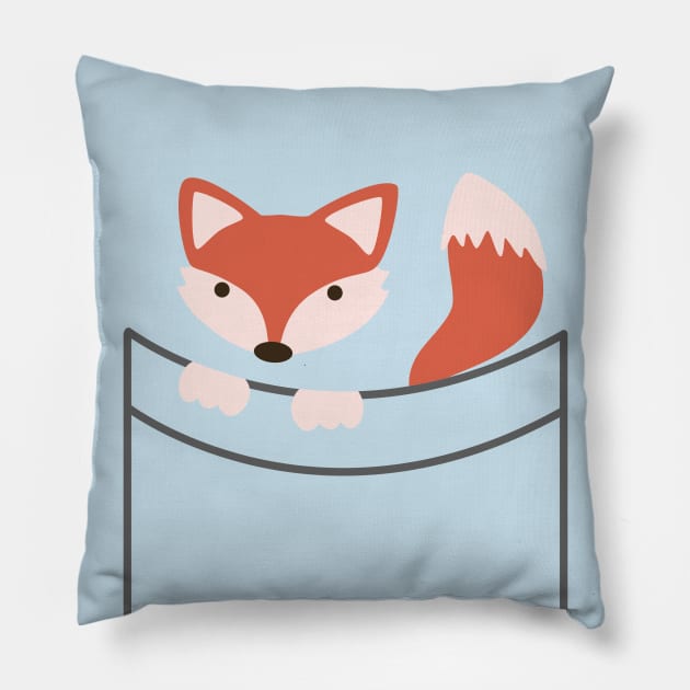 Pocket Fox Pillow by zoddie