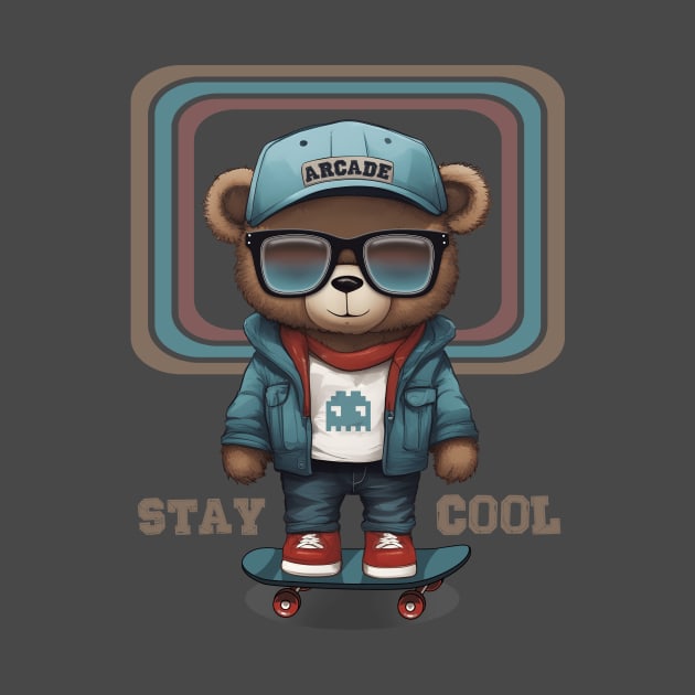 skater teddy bear (stay cool) by hayr pictures