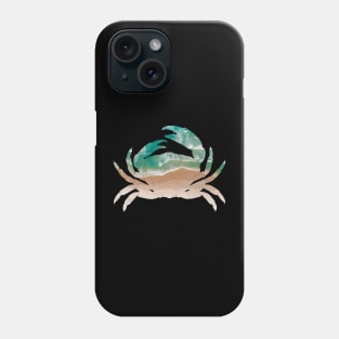 Crab Silhouette Beach Landscape Phone Case